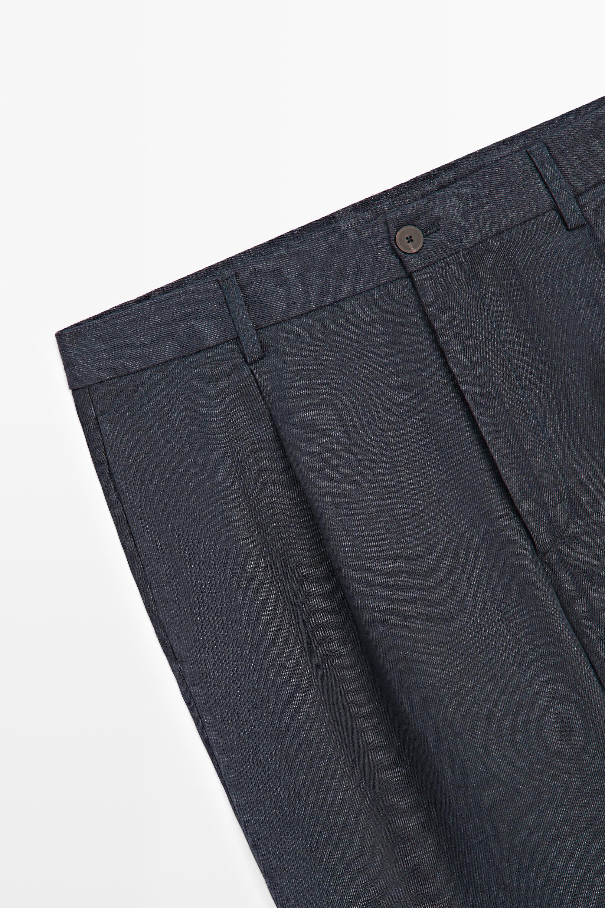 Pantalon total look 100 % lin mélangé